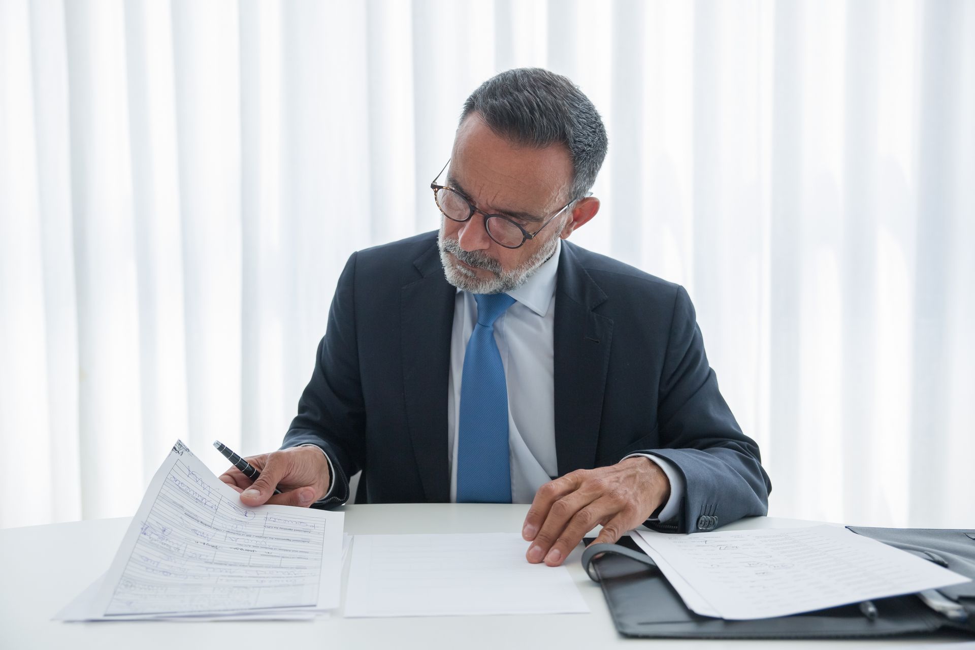 Estate planning legal documents on a desk