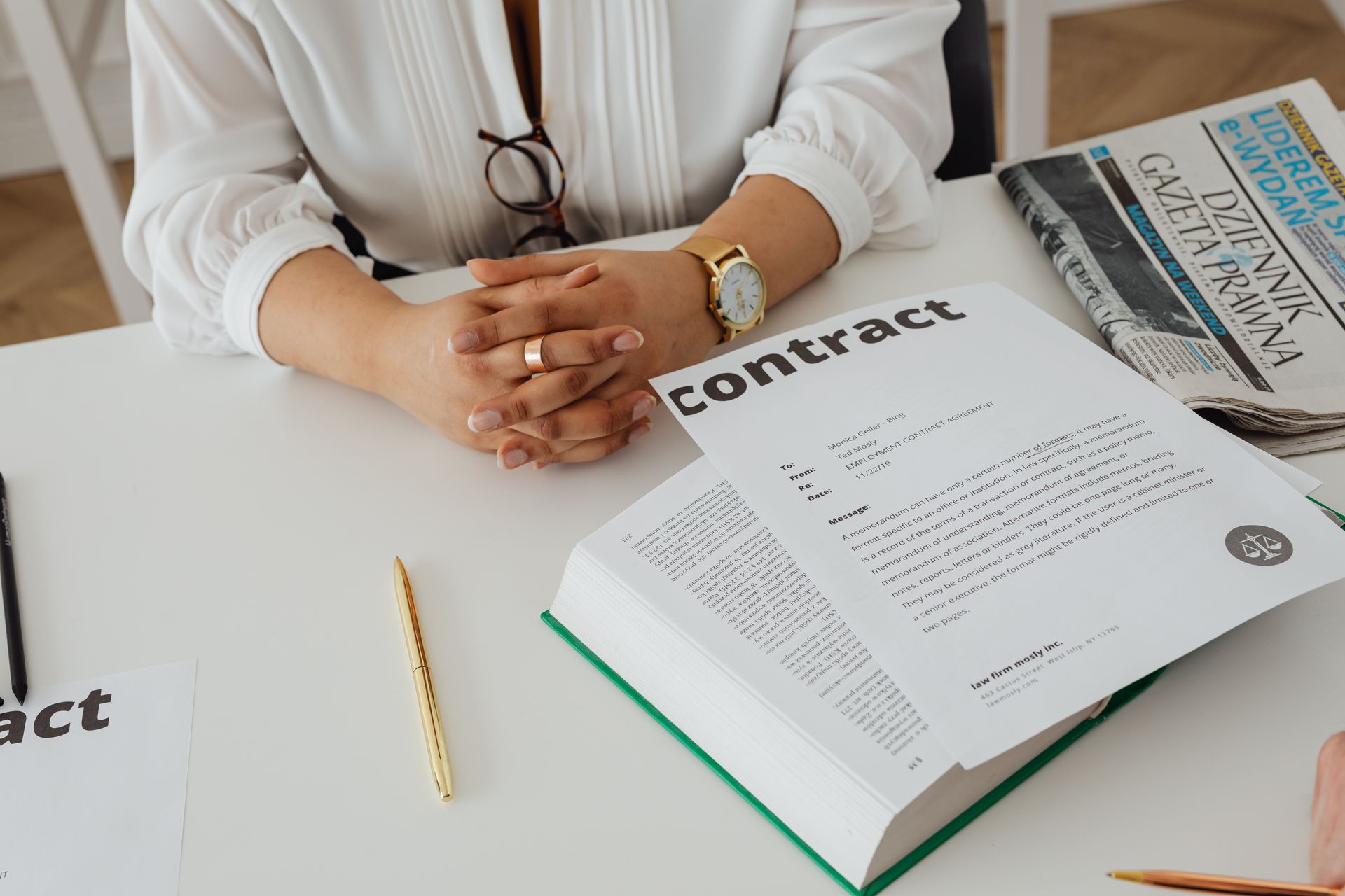 Business consultation with attorney